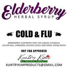 Load image into Gallery viewer, Elderberry Syrup Potent Cold & Flu Syrup