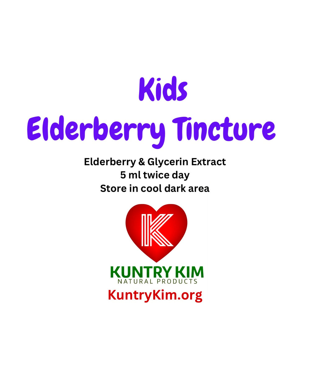 Kids’ Elderberry Tincture